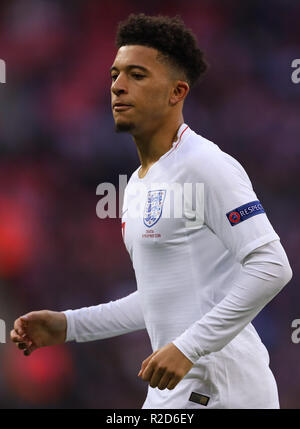 Jadon Sancho von England - England - Kroatien, UEFA Nationen Liga - Gruppe A 4, Wembley Stadion, London - 18. November 2018 Stockfoto