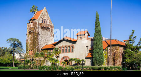 Alte Gebäude an der San Jose State University, San Jose, Kalifornien Stockfoto