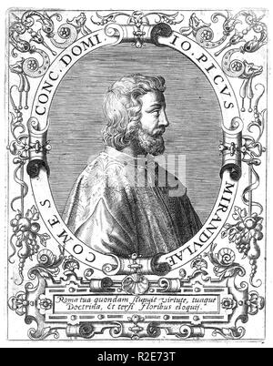 GIOVANNI Pico della Mirandola (1463-1494), italienischer Philosoph und Adliger Stockfoto