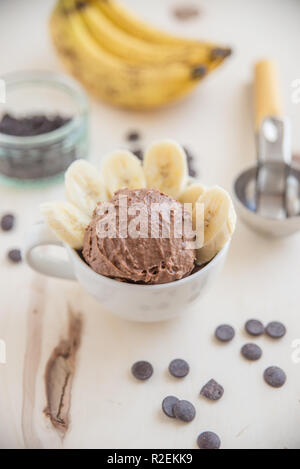 Schokolade Banane schön Creme Stockfoto