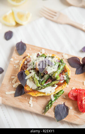Gesund Spargel Burger Stockfoto