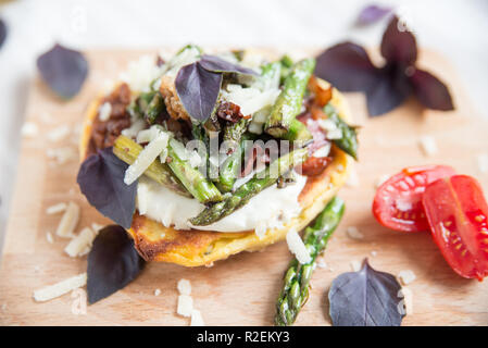 Gesund Spargel Burger Stockfoto