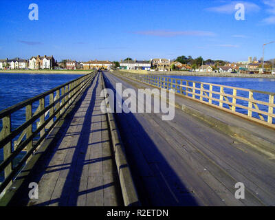 Holzbrücke im Norden Bull Island Stockfoto