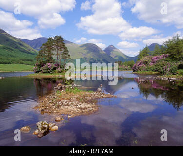 Frühling-Szene in Glen Etive, Argyll Stockfoto