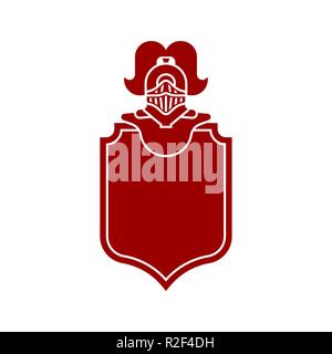 Ritter Helm heraldischen Schild. Vorlage Heraldik design Element. Wappen der königlichen Familie Stock Vektor