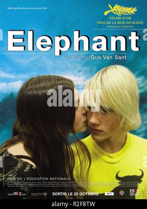 Elefant Jahr: 2003 USA Regie: Gus Van Sant Alicia Miles, John Robinson Filmplakat (Fr) Goldene Palme Cannes 2003 Stockfoto