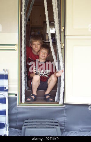 Auf dem Campingplatz Stockfoto