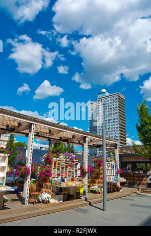 Buchen Sie Stände, für bukinist Book Festival, Novy Arbat, Moskau, Russland Stockfoto