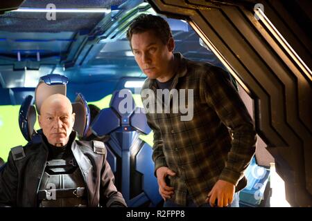 X-Men: Tage des vergangenen Jahres Zukunft: 2014 USA Regie: Bryan Singer Patrick Stewart, Bryan Singer Shooting Bild Stockfoto