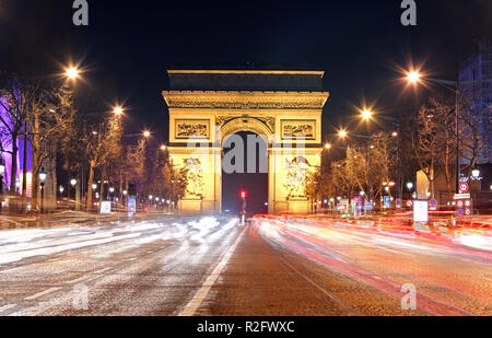 Arc de Triomphe, Paris Frankreich Stockfoto