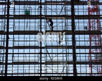 Gerüst Akrobaten ii. Stockfoto