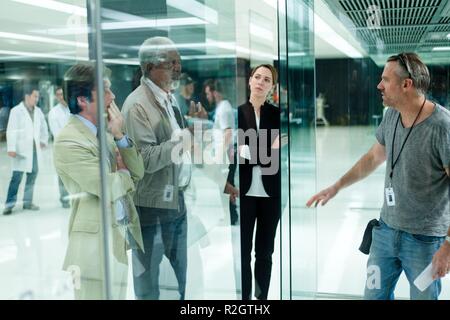 Transzendenz Jahr: 2014 USA / UK Regie: Wally Pfister Cillian Murphy, Morgan Freeman, Rebecca Hall, Wally Pfister Shooting Bild Stockfoto