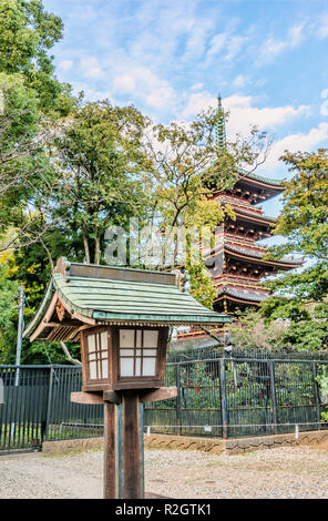 Toeizan Kan'ei-ji Endon-in fünfstöckige Pagode im Ueno Park, Tokyo, Japan Stockfoto