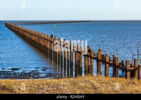 Die Shoeburyness Verteidigung-Boom. Stockfoto