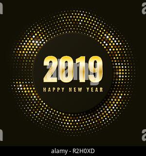 Frohes Neues 2019 Jahr Stock Vektor