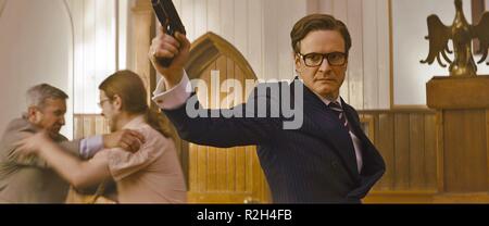 Kingsman: Der Geheimdienst Jahr: 2014 Großbritannien Regie: Matthew Vaughn Colin Firth Stockfoto