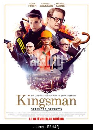 Kingsman: Der Geheimdienst Jahr: 2014 Großbritannien Regie: Matthew Vaughn Taron Egerton, Colin Firth Filmplakat (Fr) Stockfoto