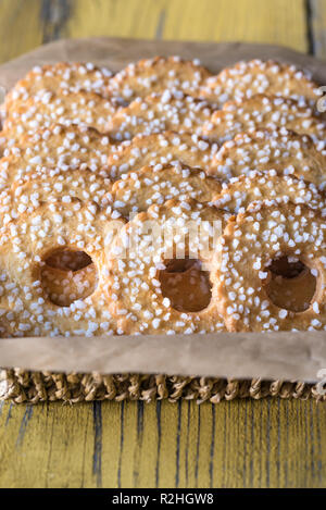 Cookies mit Kokosnuss besprüht Stockfoto