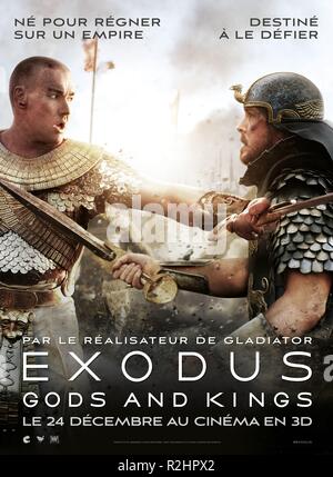 Exodus: Götter und Könige Jahr: 2014 USA / UK Regie: Ridley Scott Christian Bale, Joel Edgerton Filmplakat (Fr) Stockfoto