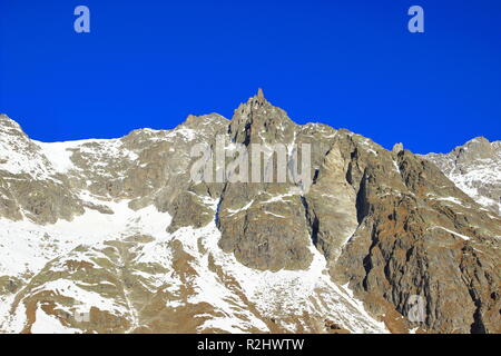 Dente del Gigante, Peak in den Alpen Stockfoto