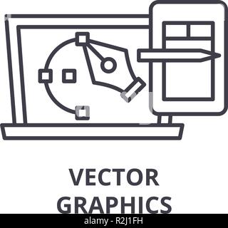 Vektorgrafiken Symbol Leitung Konzept. Vektorgrafik Vector Linear Abbildung, Symbol, Zeichen Stock Vektor