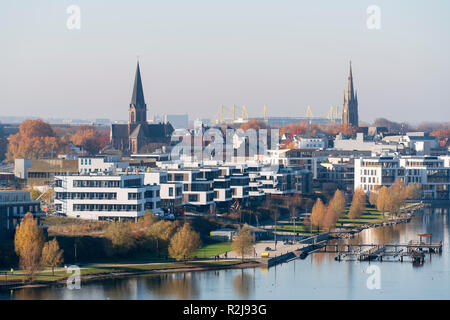 Sehr beliebt auf der künstlichen See Phoenix in Dortmund, hörder/Hoerde, eröffnet 2010 Stockfoto