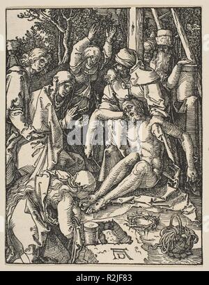 Der Jammer, von der kleinen Passion. Künstler: Albrecht Dürer (Deutsch, Nürnberg 1471-1528 Nürnberg). Maße: Blatt: 5 1/16 x 3 7/8 in. (12,9 x 9,8 cm). Datum: Ca. 1509. Museum: Metropolitan Museum of Art, New York, USA. Stockfoto