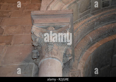 Lund, Schweden. 7. November 2018. Der Innenraum in der Kathedrale von Lund - verschiedene detaillierte Teile. Stockfoto