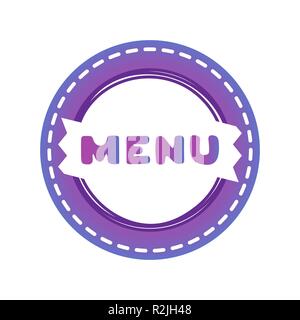 Bunte gradient Flyer für Cafe mit. Weißer Aufkleber auf weißem Hintergrund Stock Vektor