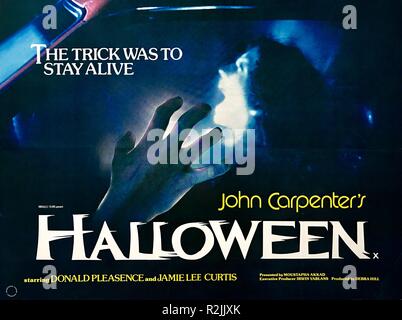 Halloween Jahr: USA 1978 Regie: John Carpenter Plakat (UK) Stockfoto