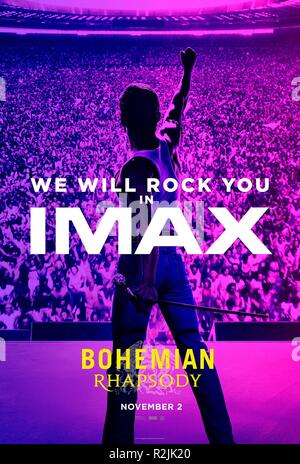 Bohemian Rhapsody Jahr: 2018 Großbritannien/USA Regie: Bryan Singer Rami Malek Poster (USA) Stockfoto