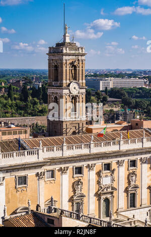 Luftaufnahme im Palazzo Senatorenpalast in Rom, Italien Stockfoto