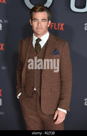 Prominente nehmen an der Schottischen Premiere von Outlaw King' am Vue Cinema auf den Omni Centre in Edinburgh. Mit: Chris Pine Wo: Edinburgh, Großbritannien Wann: 19 Okt 2018 Credit: Euan Kirsche / WANN Stockfoto