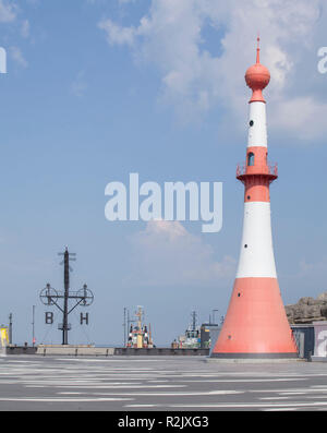 Willy-Brandt-Platz, Leuchtturm Unterfeuer, Bremerhaven, Bremen, Deutschland, Europa Stockfoto