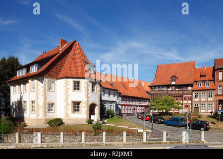 Wernersche Haus, Renaissance Fachwerkhaus, historische Fachwerkhäuser, Godehardsplatz, Altstadt, Hildesheim, Niedersachsen, Deutschland, Europa Stockfoto
