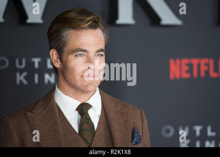 Prominente nehmen an der Schottischen Premiere von Outlaw King' am Vue Kino im Omni center. Mit: Chris Pine Wo: Edinburgh, Großbritannien Wann: 19 Okt 2018 Credit: Euan Kirsche / WANN Stockfoto