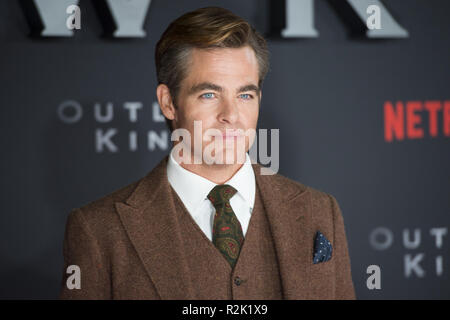 Prominente nehmen an der Schottischen Premiere von Outlaw King' am Vue Kino im Omni center. Mit: Chris Pine Wo: Edinburgh, Großbritannien Wann: 19 Okt 2018 Credit: Euan Kirsche / WANN Stockfoto