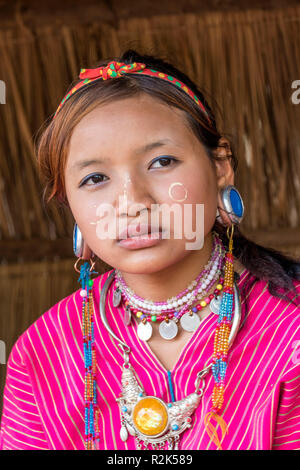 Palong Hill Tribe Frau, Nord-Thailand Stockfoto