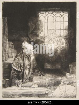 Faust. Artist: Rembrandt (Rembrandt van Rijn) (Niederländisch, Leiden 1606-1669 Amsterdam). Maße: Blatt: 10 5/8 x 8 7/16 in. (27 × 21,5 cm) Platte: 8 3/16 x 6 5/16 in. (20,8 x 16 cm). Datum: Ca. 1652. Museum: Metropolitan Museum of Art, New York, USA. Thema: Rembrandt (Rembrandt van Rijn). REMBRANDT HARMENSZOON VAN RIJN. Rembrandt van Rhijn. Stockfoto