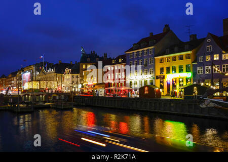 Nyhavn Copenhage, Dänemark Stockfoto