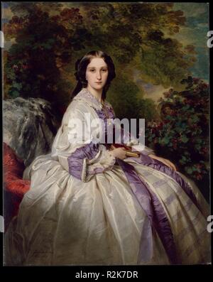 Gräfin Alexander Nikolaevitch Lamsdorff (Maria Iwanowna Beck, 1835-1866). Artist: Franz Xaver Winterhalter (Deutsch, Menzenschwand 1805-1873 Frankfurt). Abmessungen: 57 1/4 x 45 1/4 in. (145,4 x 114,9 cm). Datum: 1859. Obwohl in Deutschland ausgebildet, Winterhalter verbrachte die meiste Zeit seines erwachsenen Lebens in Paris, wo er eine bevorzugte Porträtist wurde der europäische Aristokraten. Allein im Jahre 1841, seine Modelle inklusive der König und die Königin von Belgien; König Louis-Philippe von Frankreich; und Königin Maria Cristina von Spanien. Im folgenden Jahr, er fügte Marie-Amélie, Königin von Frankreich, und Königin Victoria und Prinz Albert von Ger Stockfoto