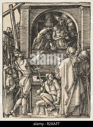 Ecco homo, von der kleinen Passion. Künstler: Albrecht Dürer (Deutsch, Nürnberg 1471-1528 Nürnberg). Maße: Blatt: 5 1/16 x 3 13/16-in. (12,8 x 9,7 cm). Datum: Ca. 1509. Museum: Metropolitan Museum of Art, New York, USA. Stockfoto