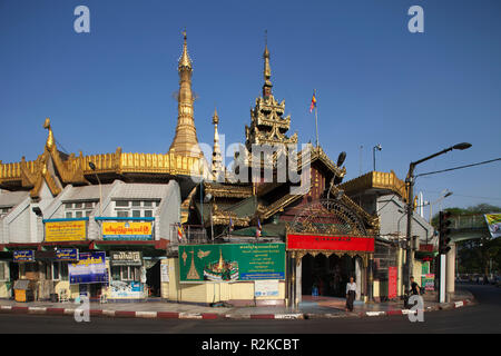Sule Pagode, Yangon, Myanmar, Asien Stockfoto