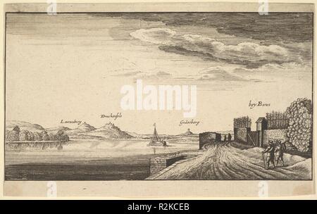 Der Rhein bei Bonn, kopieren. Artist: Wenzel Hollar (Böhmische, Prag 1607-1677 London). Maße: Blatt: 4 7/16 x 6 9/16-in. (11,3 × 16,6 cm). Datum: 1625-77. Museum: Metropolitan Museum of Art, New York, USA. Autor: Wenzel Hollar. Nach Wenzel Hollar. Stockfoto