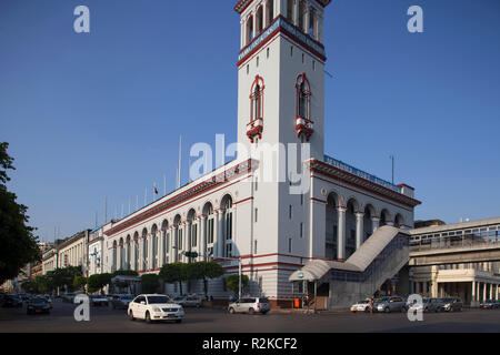 Myanma Port Authority Gebäude, Pansodan Street, Yangon, Myanmar, Asien Stockfoto