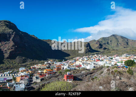 Die kleine Stadt Taimamo in den Bergen des Nationalpark El Teide. Stockfoto