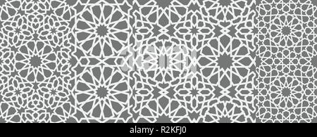 Islamische ornament Vektor, persische motiff. 3d Ramadan islamische runden Muster Elemente. Geometrische kreisförmige Zierpflanzen arabisch Symbol Vector EPS 10. Stock Vektor