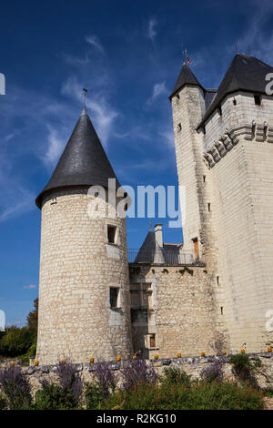 Außenansicht im Chateau du Rivau, Lemere, in der Nähe von Chinon, in das Tal der Loire, Frankreich Stockfoto