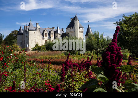 Außenansicht im Chateau du Rivau, Lemere, in der Nähe von Chinon, in das Tal der Loire, Frankreich Stockfoto