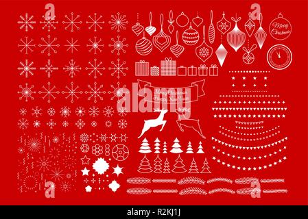 Vektor universal Mega Sammlung von Weihnachten vektor Muster sh Stock Vektor